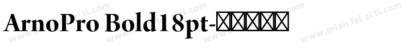 ArnoPro Bold18pt字体转换